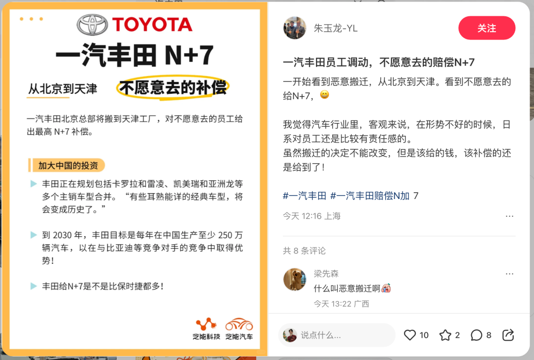 曝一汽豐田重大調(diào)整！多款車型合并